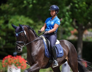 Eleni Barmpati on Formentera at the 2025 European Young Riders Championships :: Photo © Astrid Appels