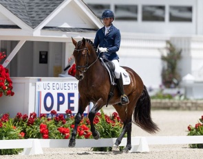 Antonio José Crespín López on the American bred PRE Santiago HGF at the CDI Ocala :: Photo © Lily Forado