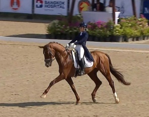 Dania Gschwind-Widmer on Cennin at the 2025 FEI Asian Championships in Pattaya