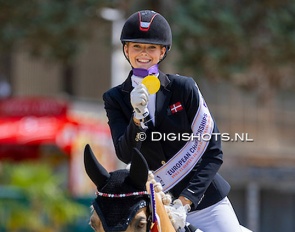 Filippa Jaeger Jensen wins kur gold at the 2026 European Pony Championships :: Photo © Digishots