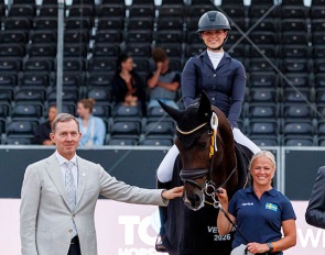 Linnea Holmgren on Buskhagas Sanjay at the 2026 WCYH :: Photo © Lafrentz