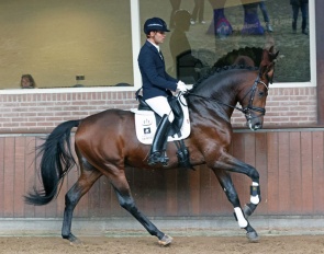 Bretagne VDL (by Be Sure x Secret x Totilas), bred by Emma Blundell at Mount St. John stud in the U.K.