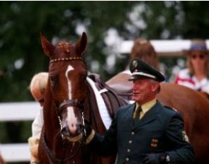 Klaus Balkenhol and Goldstern at the 1996 Olympic Games :: Photo © Arnd Bronkhorst