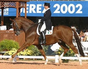 Anna Merveldt Steffens on Fosbury at the 2002 World Equestrian Games