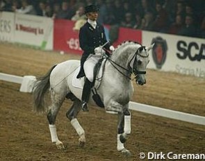 Anne van Olst and Junior STV at the 2002 Zwolle International Stallion Show :: Photo © Dirk Caremans