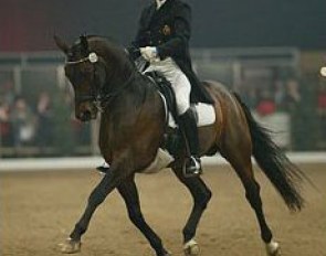 Johan Zagers and Mister Saygon at the 2002 Zwolle International Stallion Show :: Photo © Dirk Caremans