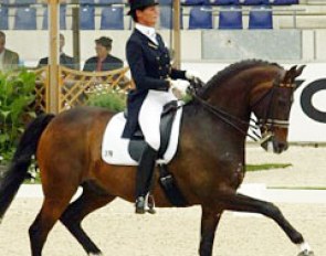 Ulla Salzgeber on Wall Street at the 2003 CDIO Aachen :: Photo © Dirk Caremans