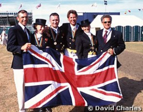 The British bronze medal winning team at the 2003 European Championships in Hickstead