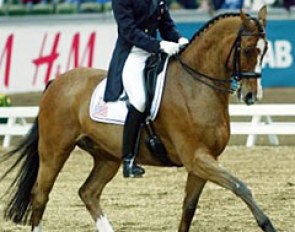 American Guenter Seidel on the Westfalian gelding Nikolaus