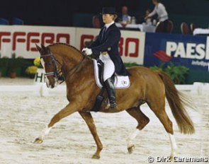 Katrin Bettenworth and Sachsenkönig at the 2003 CDI Zuidlaren :: Photo © Dirk Caremans