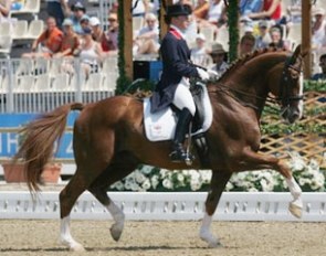 Emma Hindle and Wie Weltmeyer at the 2004 Olympic Games in Athens :: Photo courtesy Brookhouse Stud