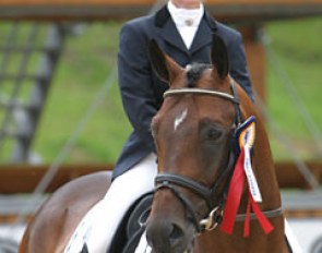 Susanne Hassler and Royal Prince at the 2004 World Young Horse Championships :: Photo © Astrid Appels