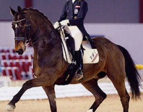 Victoria Max-Theurer and Agrigento at the 2005 CDI Dortmund
