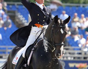 Anky van Grunsven and Salinero in a winning mood :: Photo © Astrid Appels - no reproduction allowed