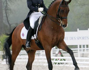 Sarah Millis and O'Neill at the international small tour show debut at the 2005 CDIO Saumur :: Photo © Astrid Appels