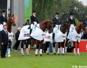 The German team wins the Aachen Nations' Cup Dressage