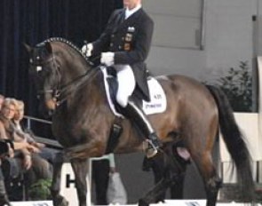 Hubertus Schmidt and his own Westfalian gelding Forest Gump NRW (by Florestan) dominated the Freestyle tour.