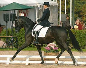 Jessica Michel and Prince de Hus (aka Prime Time) at the 2007 French Young Horse Championships