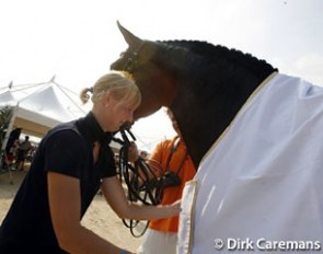 A groom at work at the 2007 European Dressage Championships :: Photo © Dirk Caremans