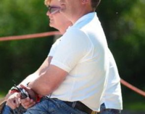 Klaus Martin Rath coaching his son Matthias. Stepmom Ann Kathrin Linsenhoff watches