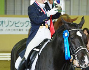 Mieko Yagi and Rasputin win the 2008 Japanese Dressage Championships