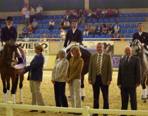 The panel of judges with the top three small tour riders