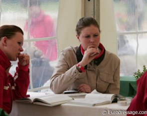 It's June so for most kids that means exams! Here are some Danish girls studying Math together in the tent.