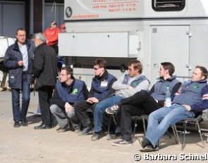 Team Equitana takes a much-deserved break in the sun. Standing on the left is press officer Mike Seidensticker