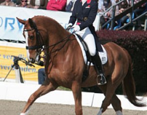 Laura Bechtolsheimer and Mistral Hojros in winning mood