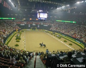 In German a dressage arena is called "Viereck" which means rectangle :: Photo © Dirk Caremans