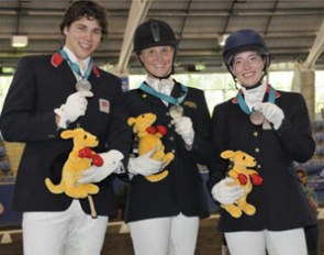 The 2009 AYOF Individual Podium: Charles Hutton (silver), Victoria Welch (gold), Jessica Dunn (bronze) :: Photo © Franz Venhaus