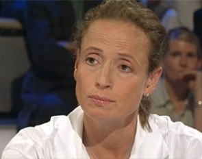 Isabell Werth being interviewed in "Das Aktuelle Sportstudio" on her doping affair