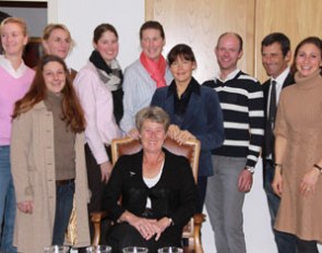 Kyra Kyrklund with many of current and past students; as well as husband Richard White (second from the right)
