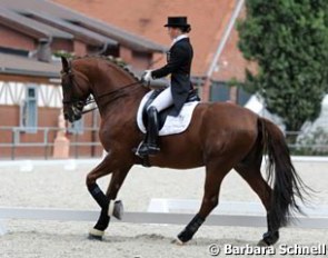 European Junior Rider Champion Charlott Maria Schurmann on her second horse Burlington (by Breitling)