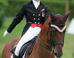 Anne Rita Bertschy and Tenson at the 2010 European Young Riders Championships in Kronberg, Germany :: Photo © Astrid Appels