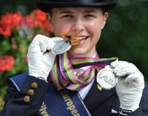 Sanneke Rothenberger won the individual and kur young riders silver medal