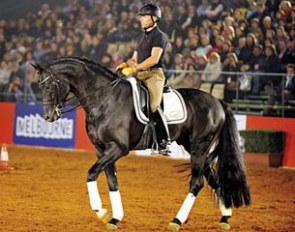 Steffen Peters on Shiraz Black at the 2010 Equitana Australia :: Photo © Roz Neave