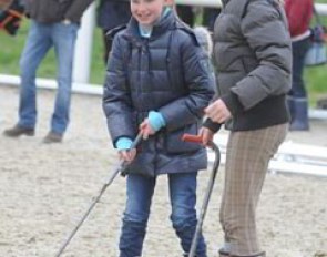 Semmieke Rothenberger and one of the Weychert kids as show helpers