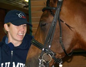 Courtney King-Dye with Hampton Green Farm's Grandioso