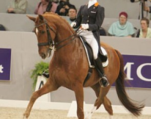 Adelinde Cornelissen and Parzival win the Grand Prix at the 2010 World Cup Finals :: Photo © Astrid Appels