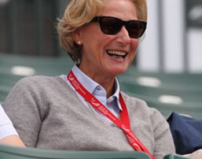 Ursula Bechtolsheimer (Laura's mom) is having a laugh