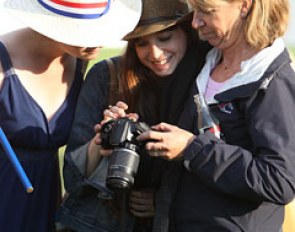 The French rider wore beautiful Panama hats with a tricolore ribbon
