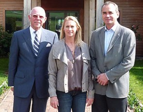 Anthony Kies (WDM), Virginia Lundin and Ian Lundin at the Jiva Hill resort near Geneva, Switzerland