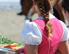 The ladies for the prize giving were dressed in typical German attire: the Dirndl dress