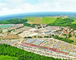 An aerial of the French Pony Championships in Lamotte-Beuvron