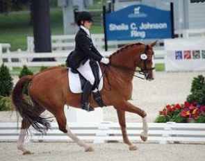 Monica Houweling and Stentano at the 2011 North American Junior/Young Riders Championships :: Photo © Diana DeRosa