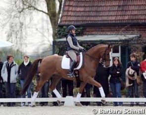 Anabel Balkenhol and Dablino gave a demonstration in the outdoor school
