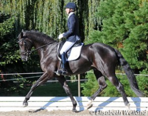 Melanie Hofmann on Delioh von Buchmatt at the 2012 Swiss Young Horse Championships :: Photo © Elisabeth Weiland