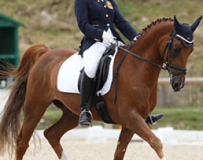 Elise Klaesson and Nadyr du Bois at the 2012 European Pony Championships in Fontainebleau :: Photo © Astrid Appels