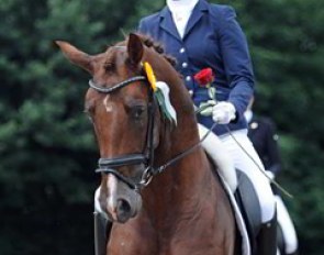 Stephanie Peters and Cennin win the L-level test at the 2012 CDN Langenfeld :: Photo © Barbara Schnell